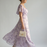 Vaelis | Robe Midi à Manches Volantes