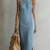 Julia™ | Robe en denim avec dentelle rétro