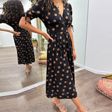 Miley - Robe V-Cou à Pois