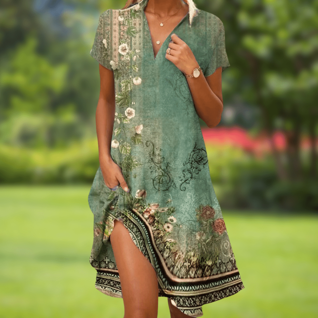 Firi | Robe Élégante à Imprimé Bohème