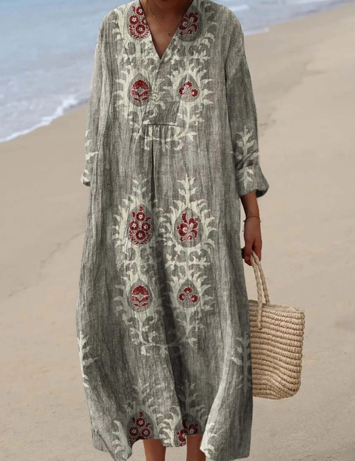 Karina | Robe Printanière Aérée à Manches Longues