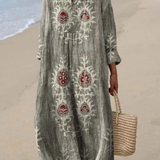 Karina | Robe Printanière Aérée à Manches Longues