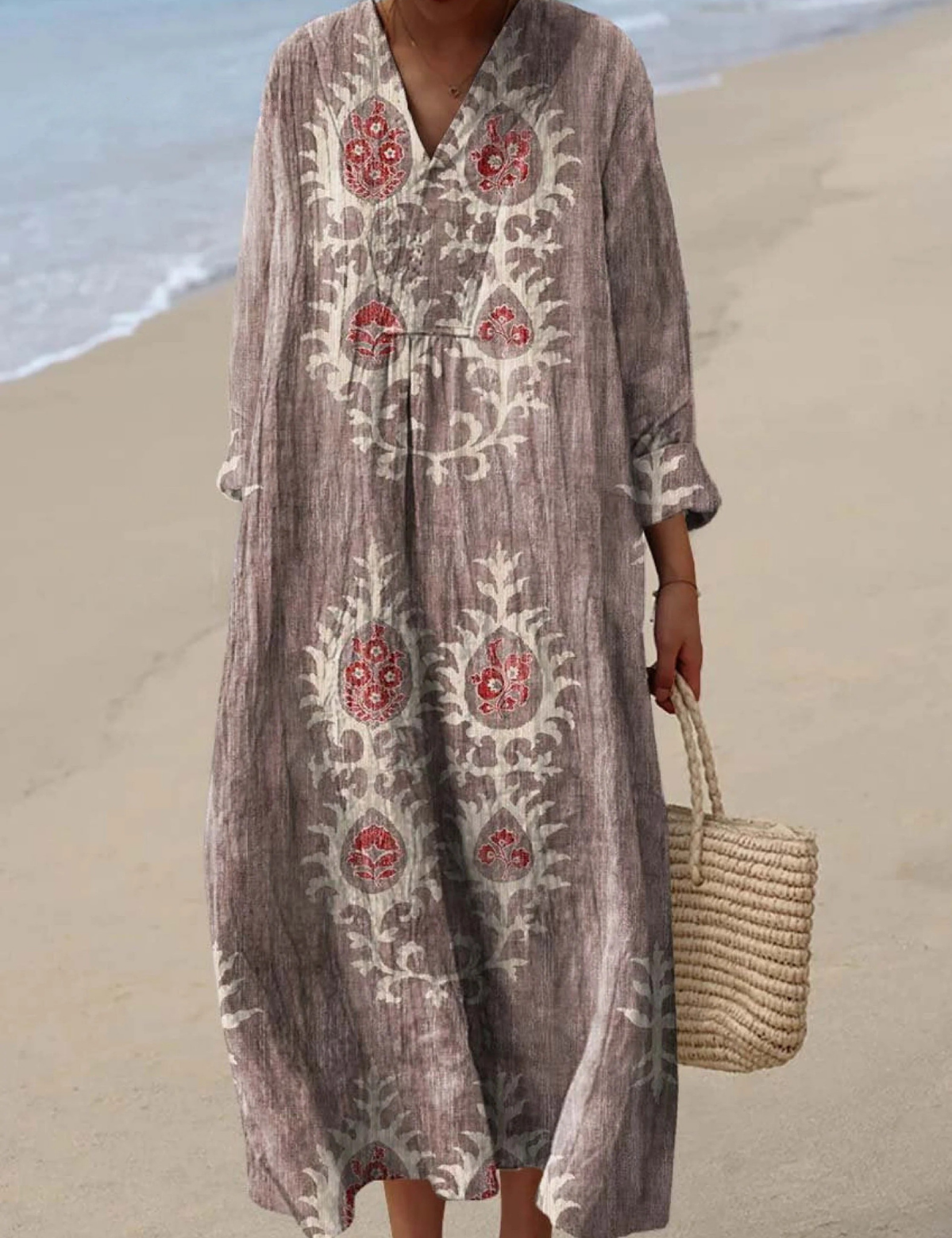 Karina | Robe Printanière Aérée à Manches Longues