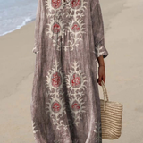 Karina | Robe Printanière Aérée à Manches Longues