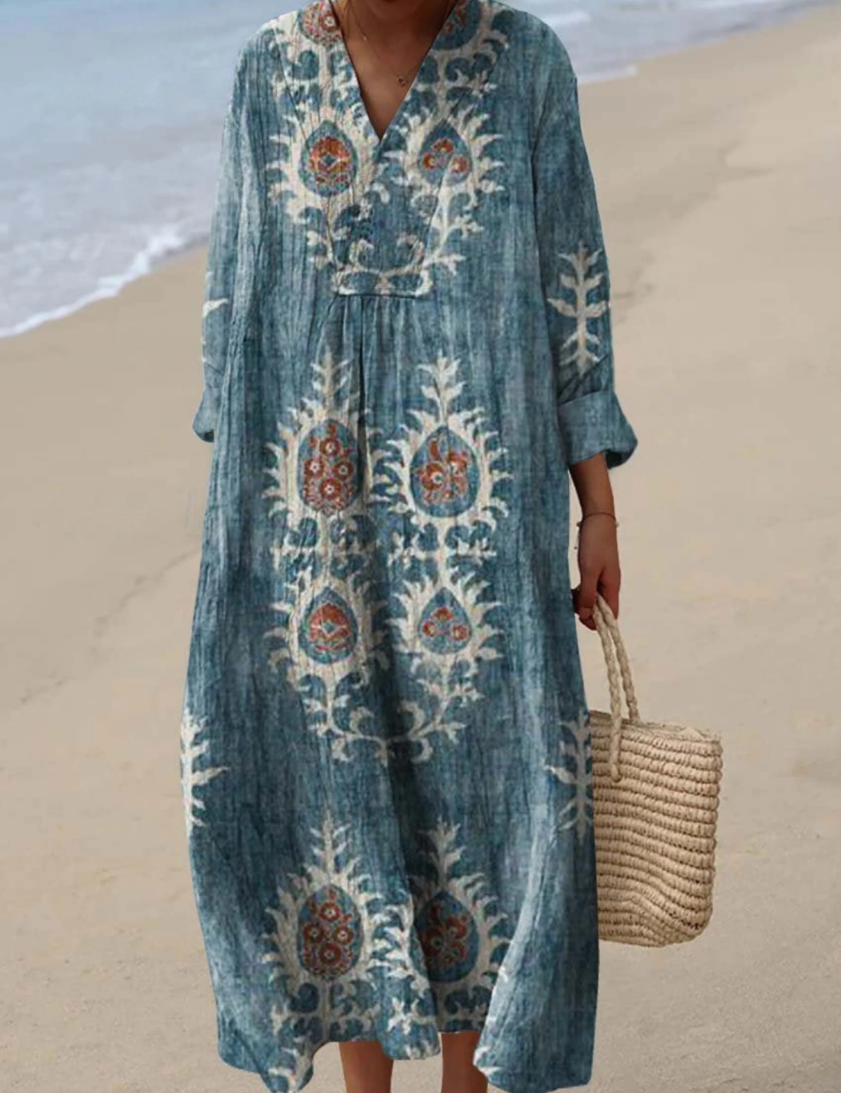 Karina | Robe Printanière Aérée à Manches Longues