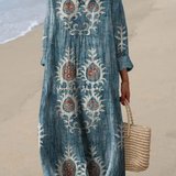 Karina | Robe Printanière Aérée à Manches Longues