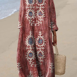 Karina | Robe Printanière Aérée à Manches Longues