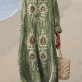 Karina | Robe Printanière Aérée à Manches Longues