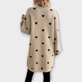 Julia - Cardigan avec Motif de Cœurs