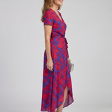 Priya | Robe midi à manches courtes et imprimé floral