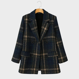 Natalie | Manteau en laine à carreaux classique