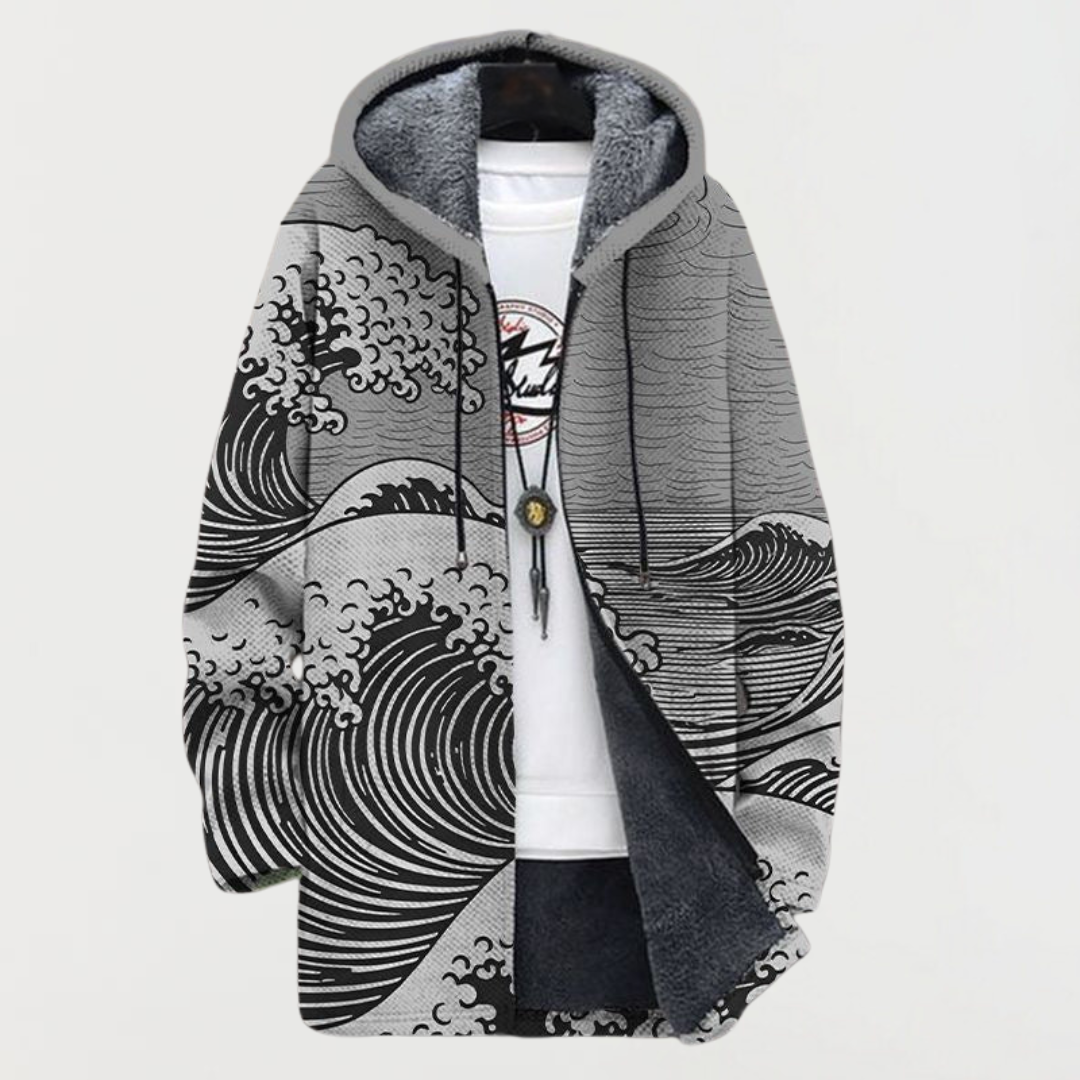 Keira - Manteau à Imprimé Vagues