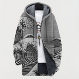 Keira - Manteau à Imprimé Vagues