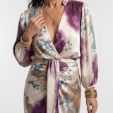 Valentina | Robe midi imprimée à nouer à la taille