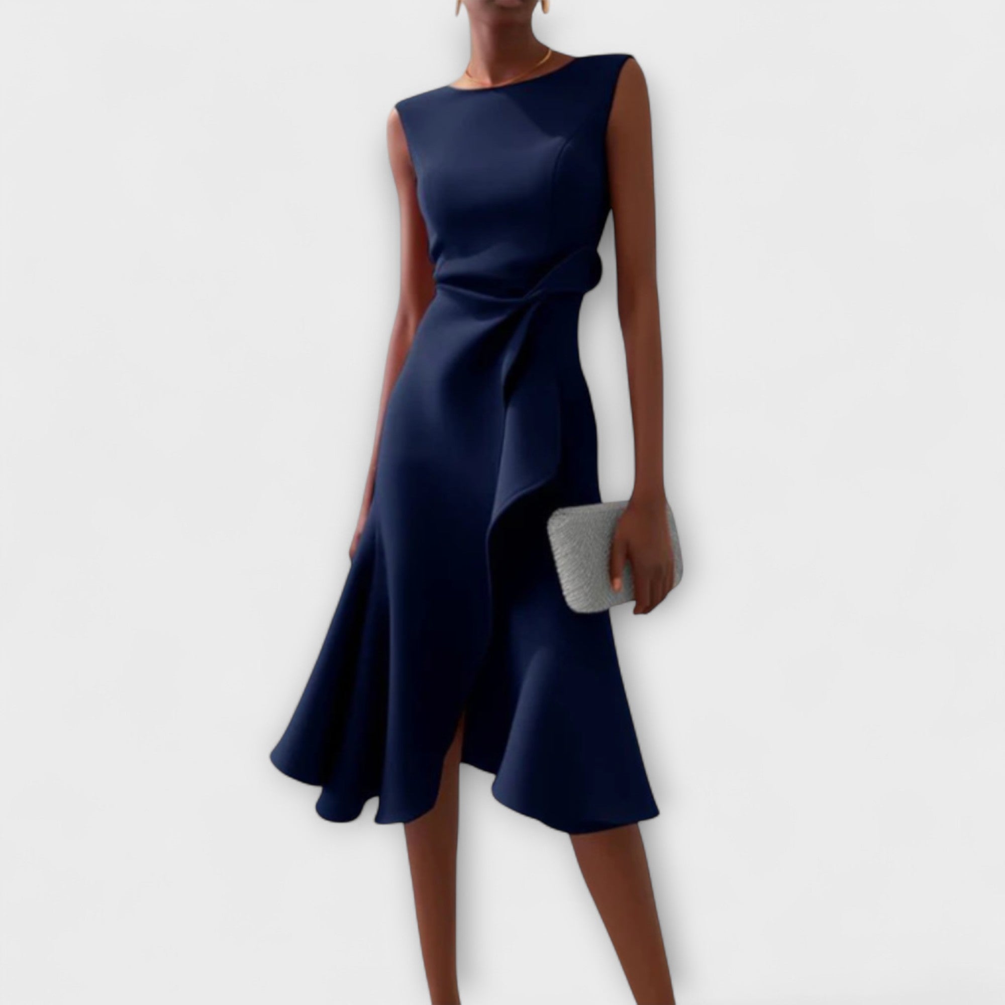 Claire™ | Robe midi élégante avec drapés