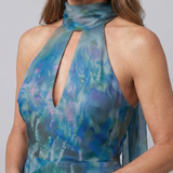 Juniper | Robe Maxi Sans Manches à Col Halter avec Découpe