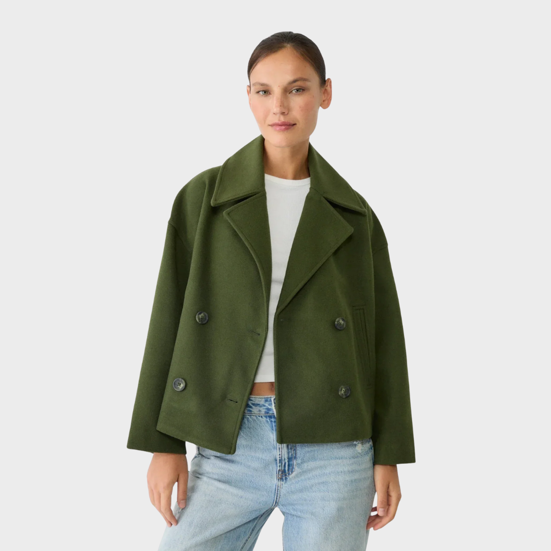 Aria | Manteau Court en Laine pour l'Hiver