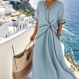 Emilia | Robe Maxi à Rayures Lâches