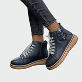 Iwona - Bottines orthopédiques en cuir à la cheville