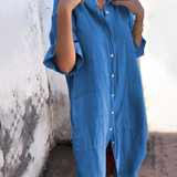 Milena™ | Robe d'été en lin avec boutons