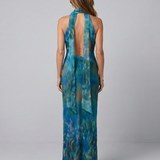 Juniper | Robe Maxi Sans Manches à Col Halter avec Découpe