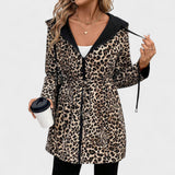 Evie | Veste réversible avec capuche et motif léopard