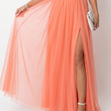 Tia | Robe Maxi Plissée à Décolleté V Profond