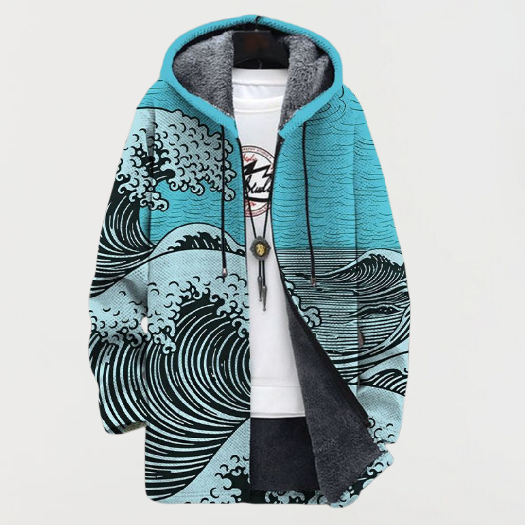 Keira - Manteau à Imprimé Vagues