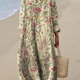 Soraya | Robe Printanière Aérée à Manches Longues