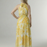 Sylin | Robe Midi à Encolure Halter Froncée