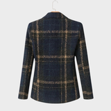 Natalie | Manteau en laine à carreaux classique
