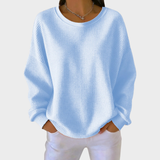 Nora | Pull en Coton Tricoté en Waffle d'Hiver avec Manches Longues