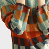 Kimberly | Pull à col roulé avec motif patchwork