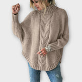 Elysian - Pull Tricoté avec Motif de Câbles