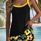 Laluna® | Ensemble de Tankini Élégant en Deux Pièces