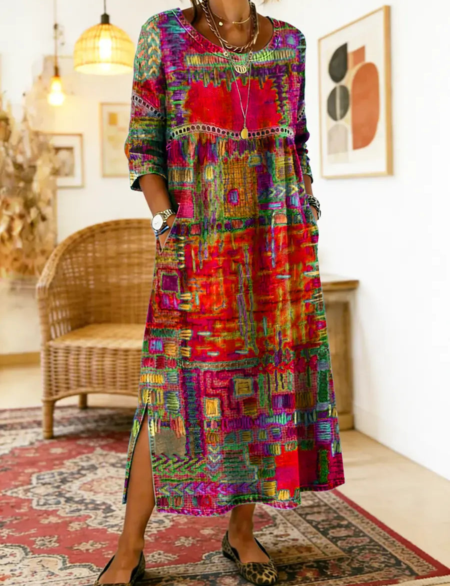 Eliana | Robe Midi Imprimée