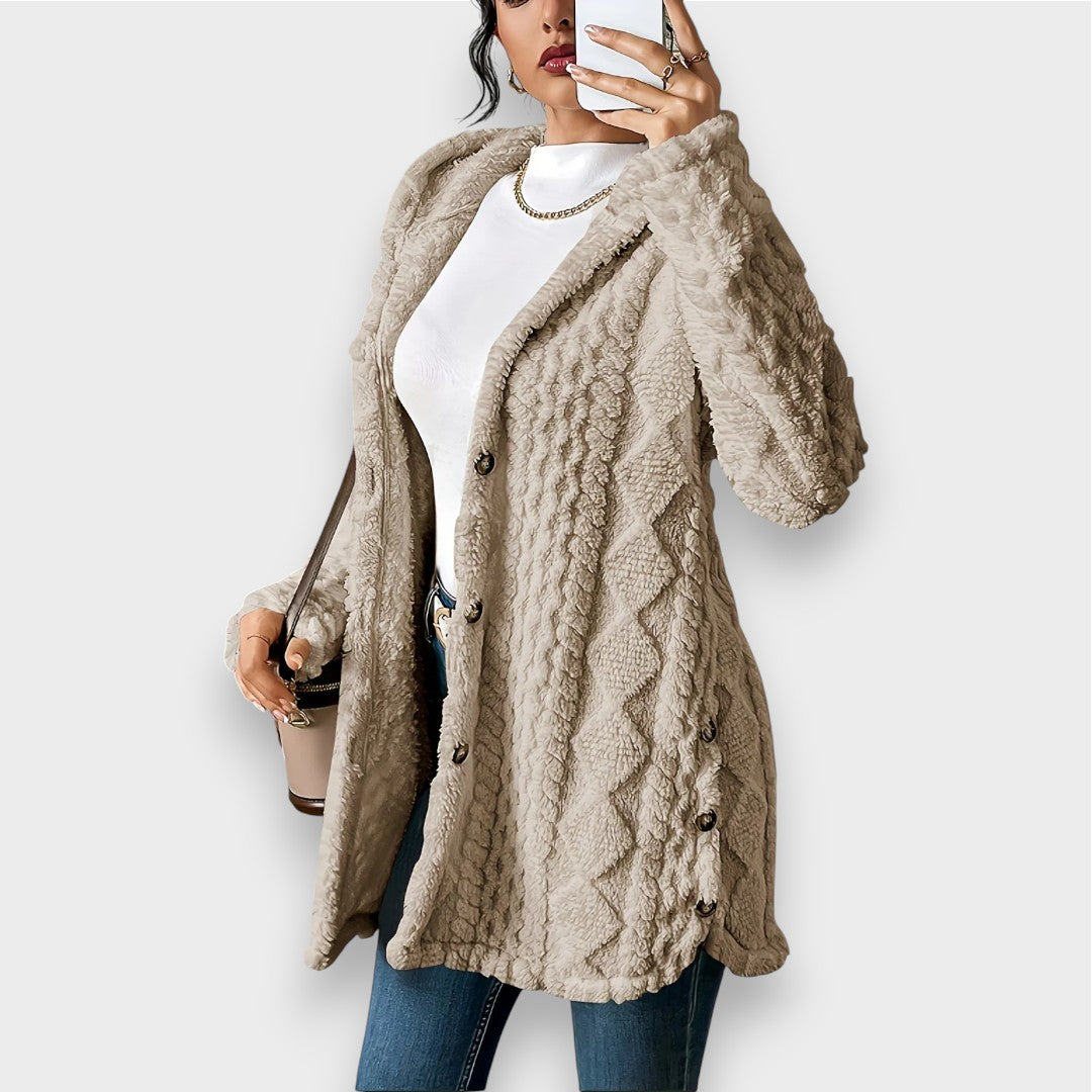 Charlotte | Cardigan en Peluche avec Capuche