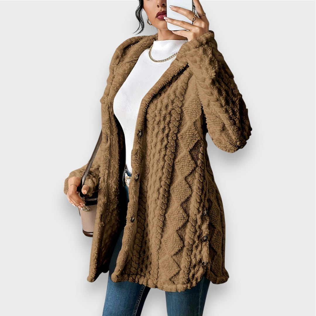 Charlotte | Cardigan en Peluche avec Capuche