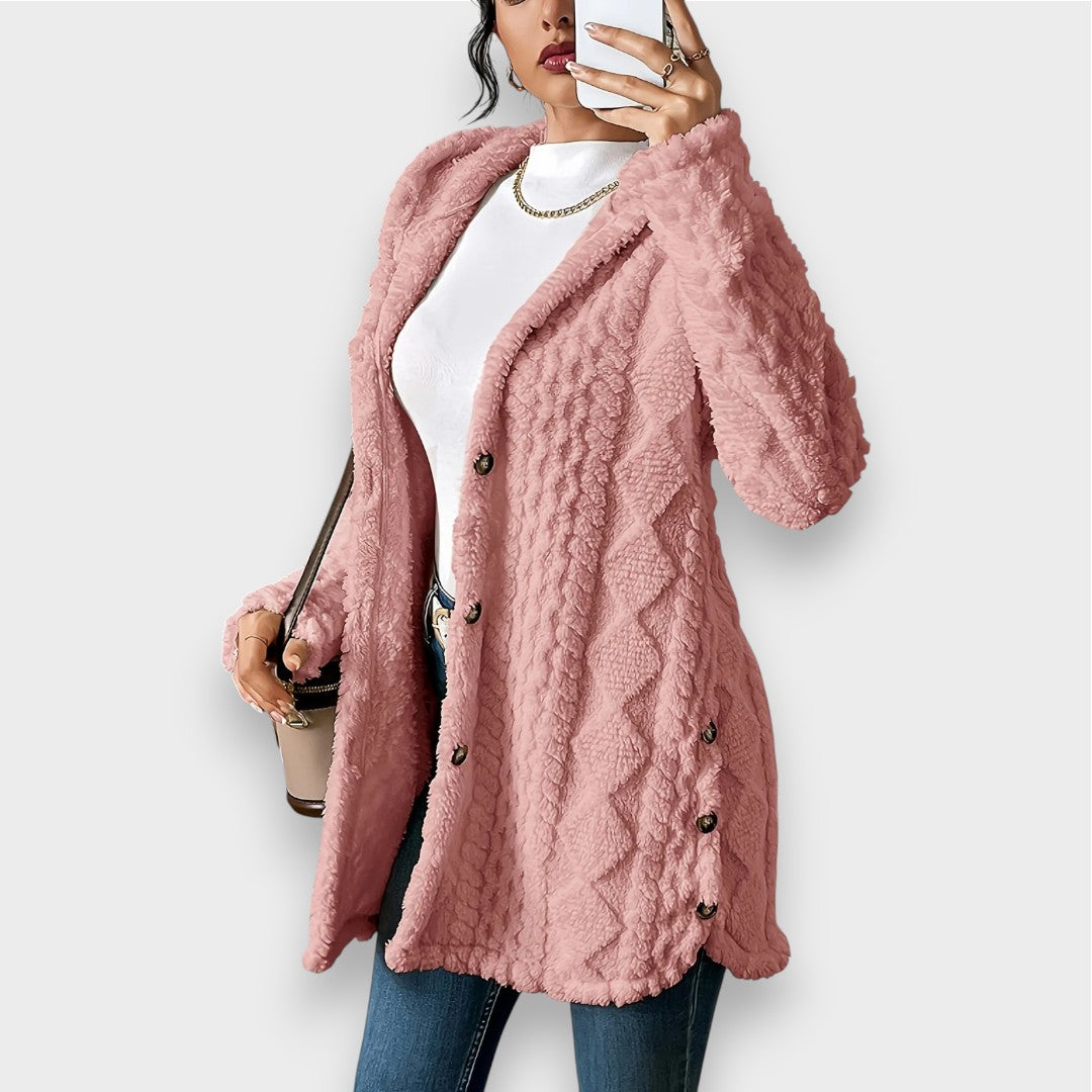Charlotte | Cardigan en Peluche avec Capuche