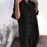 Milena™ | Robe d'été en lin avec boutons