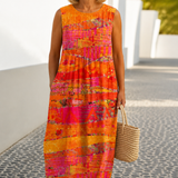 Faye™ | Robe Midi Coucher De Soleil