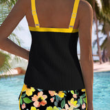 Laluna® | Ensemble de Tankini Élégant en Deux Pièces