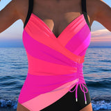 Maillot de bain enveloppant luxueux avec imprimé coloré