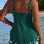 Laluna® | Tankini Rayé avec Short de Plage Deux Pièces