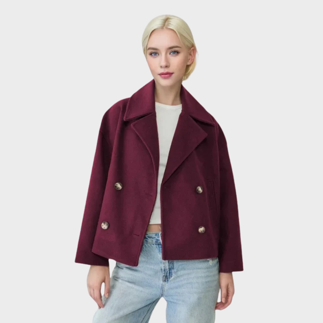 Aria | Manteau Court en Laine pour l'Hiver