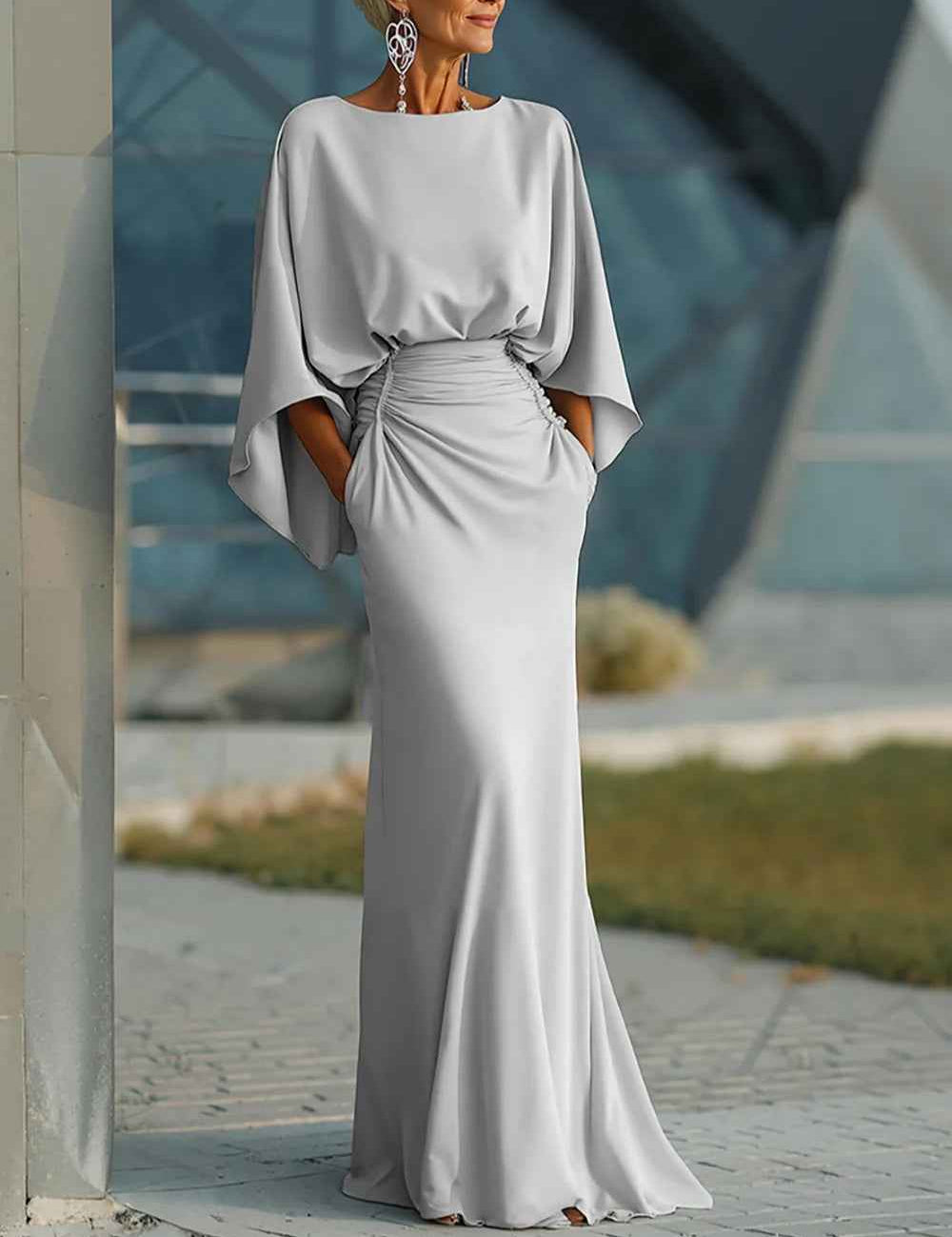 Clara | Robe élégante avec décolleté en V, sans manches et dos nu