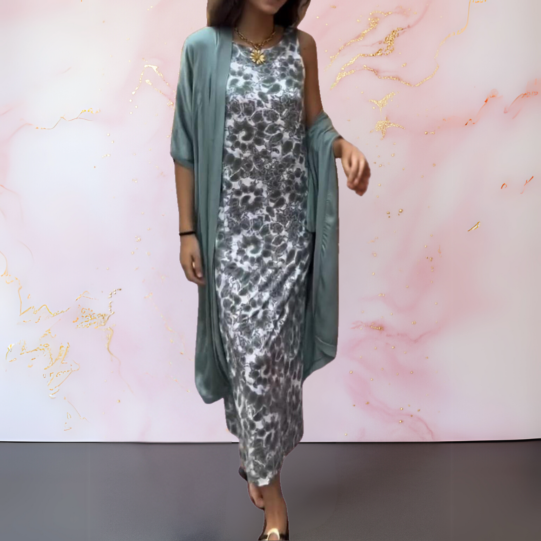 Sabine™ | Ensemble de robe élégant avec cardigan