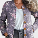 Cloverly™ - Cardigan Floral avec Boutons sur le Devant