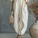 Ensemble en Lin Haut-Décollé Pantalon