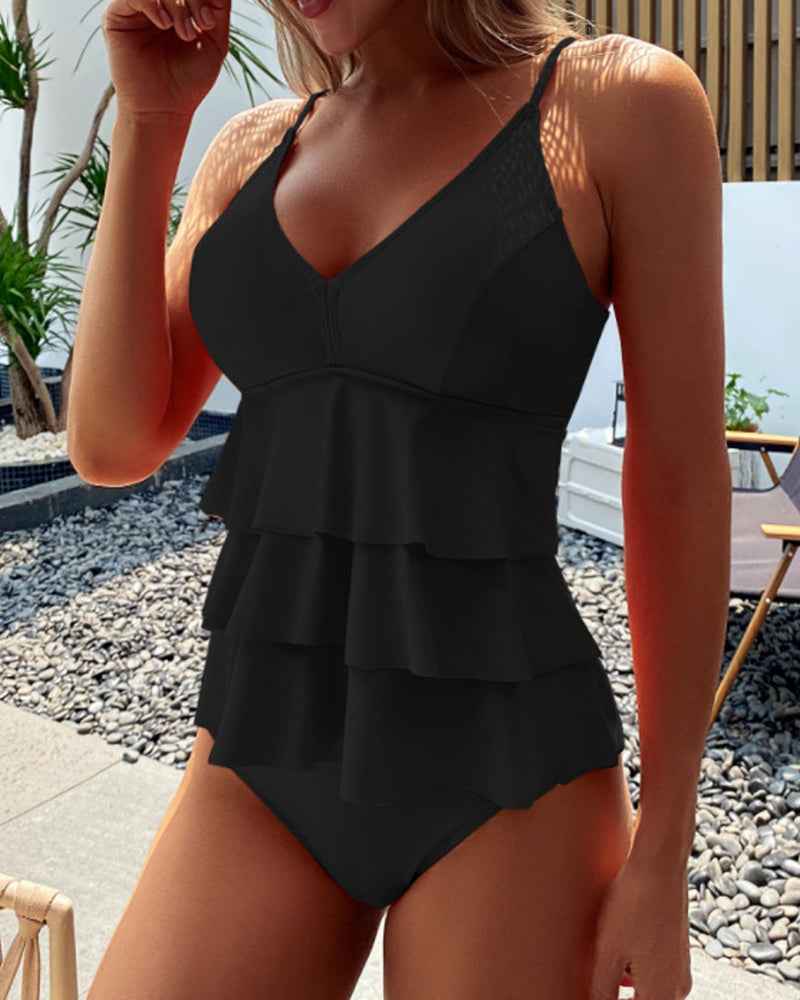 Lia - Maillot de bain élégant avec des volants stylés